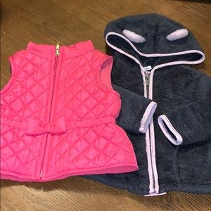 Baby girls jacket and vest .
